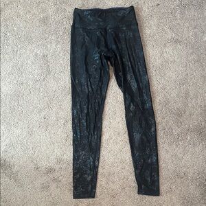 Calvin Klein Black and Blue Performance Leggings
